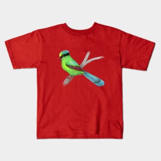 Green magpie pencil drawing Kids T-Shirt